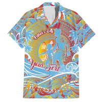 Father's Day Fiji Family Matching Off Shoulder Maxi Dress and Hawaiian Shirt Special Dad Polynesia Paradise DT02 Dad's Shirt - Short Sleeve Red - Polynesian Pride
