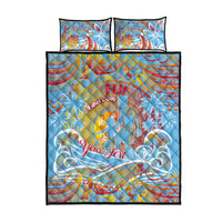 Father's Day Fiji Quilt Bed Set Special Dad Polynesia Paradise