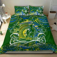 Father's Day Solomon Islands Bedding Set Special Dad Polynesia Paradise