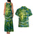 Father's Day Solomon Islands Couples Matching Tank Maxi Dress and Hawaiian Shirt Special Dad Polynesia Paradise