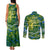 Father's Day Solomon Islands Couples Matching Tank Maxi Dress and Long Sleeve Button Shirt Special Dad Polynesia Paradise