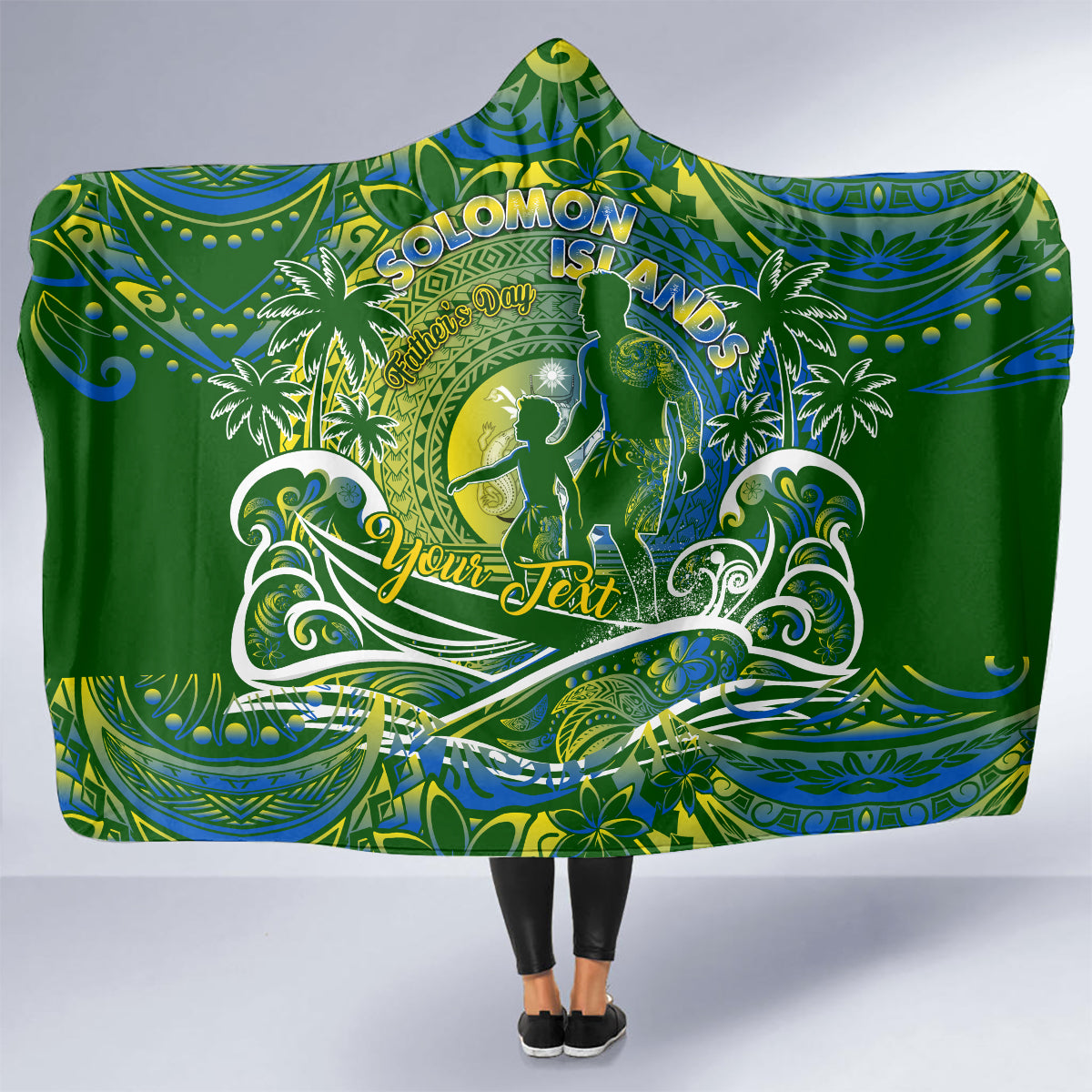Father's Day Solomon Islands Hooded Blanket Special Dad Polynesia Paradise DT02 - Polynesian Pride