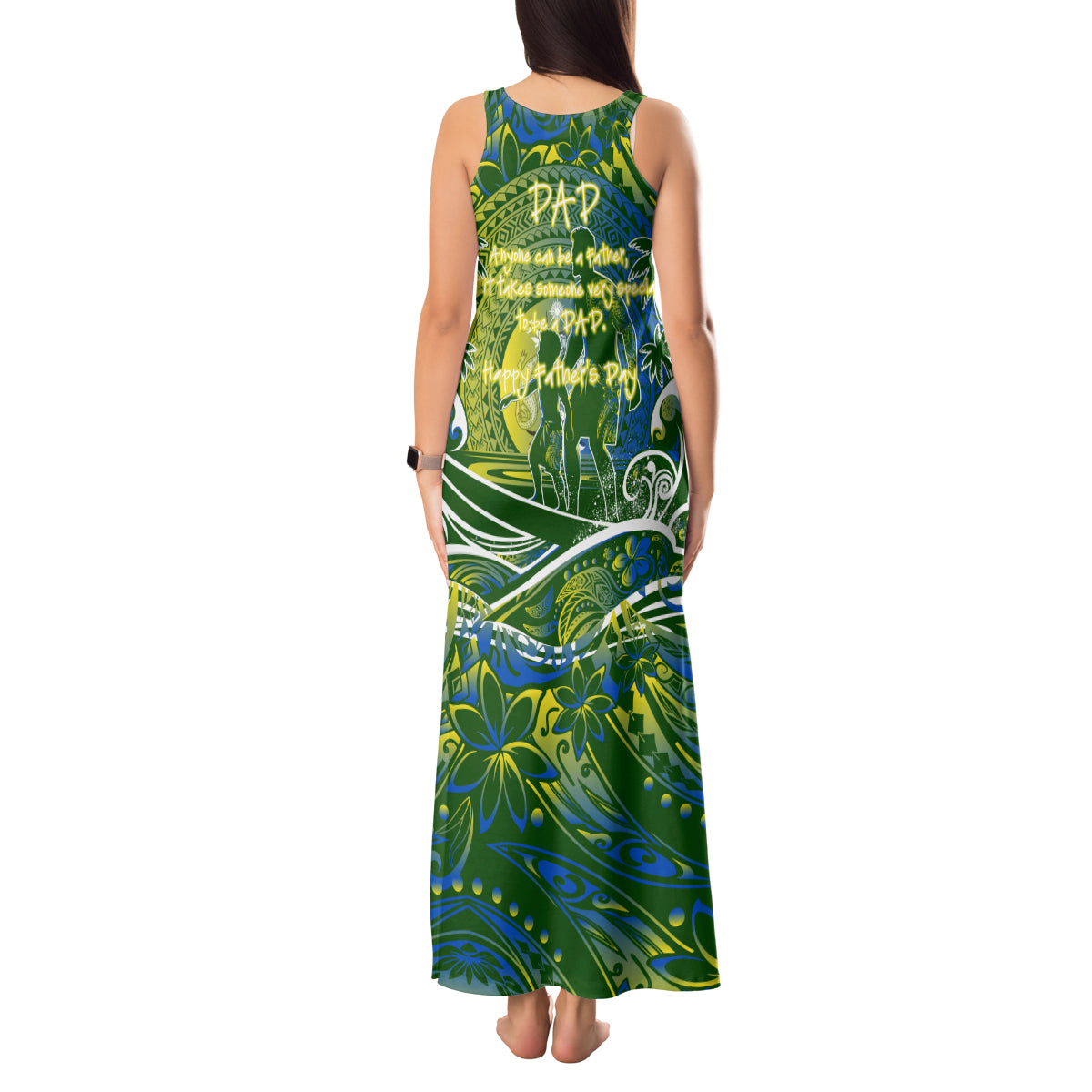 Father's Day Solomon Islands Tank Maxi Dress Special Dad Polynesia Paradise