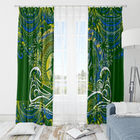 Father's Day Solomon Islands Window Curtain Special Dad Polynesia Paradise