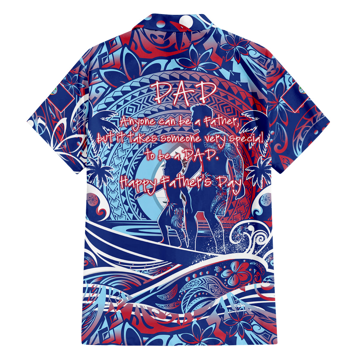 Father's Day Guam Family Matching Long Sleeve Bodycon Dress and Hawaiian Shirt Special Dad Polynesia Paradise