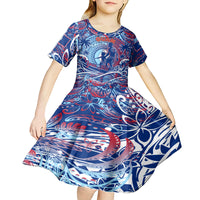 Father's Day Guam Kid Short Sleeve Dress Special Dad Polynesia Paradise