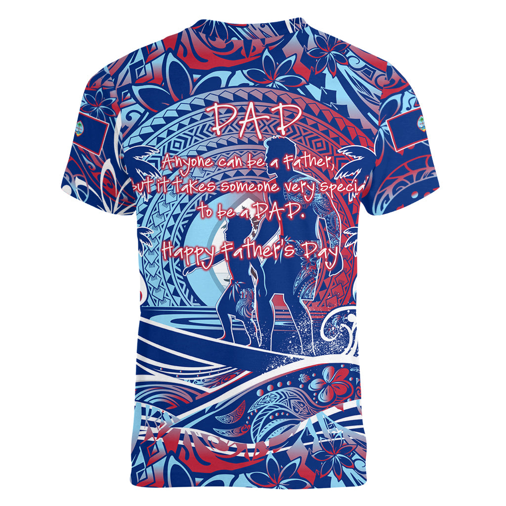 Father's Day Guam Women V-Neck T-Shirt Special Dad Polynesia Paradise