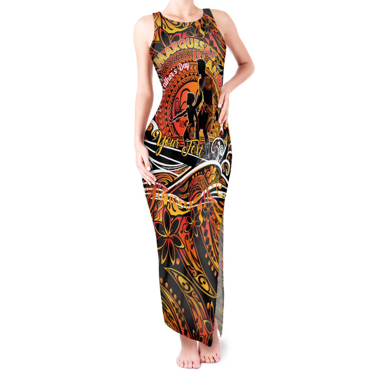 Father's Day Marquesas Islands Tank Maxi Dress Special Dad Polynesia Paradise