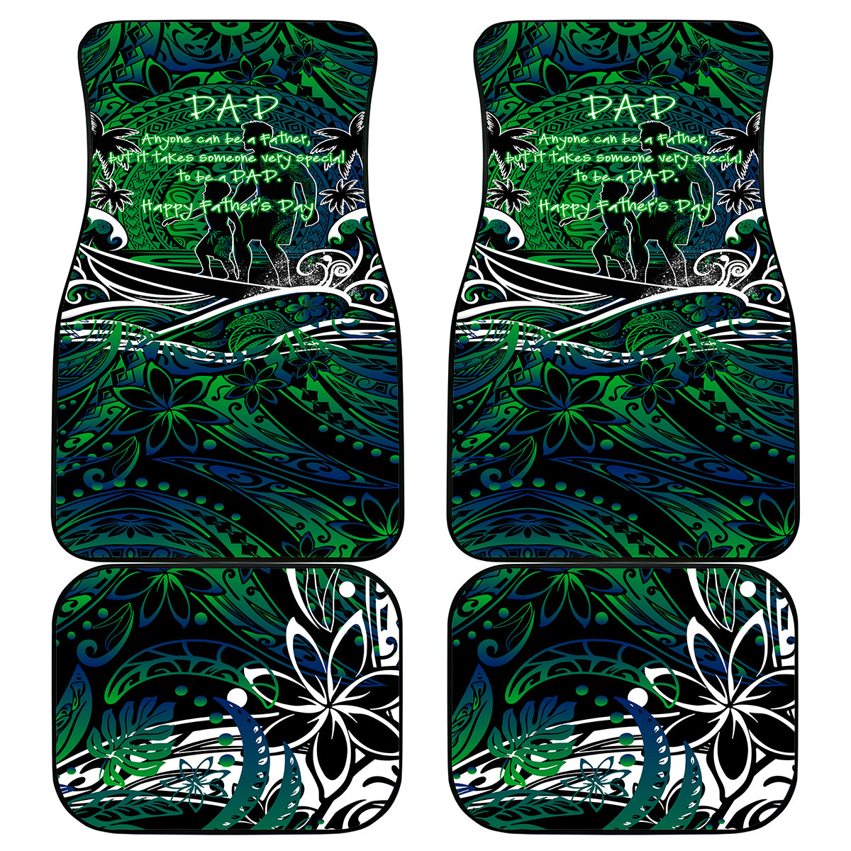 Father's Day New Zealand Car Mats Special Dad Polynesia Paradise