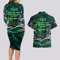 Father's Day New Zealand Couples Matching Long Sleeve Bodycon Dress and Hawaiian Shirt Special Dad Polynesia Paradise DT02 - Polynesian Pride