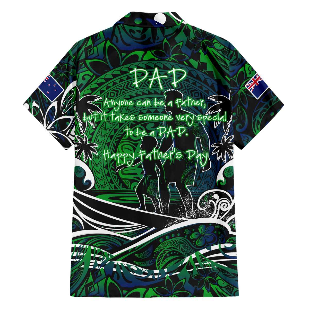 Father's Day New Zealand Family Matching Short Sleeve Bodycon Dress and Hawaiian Shirt Special Dad Polynesia Paradise DT02 - Polynesian Pride