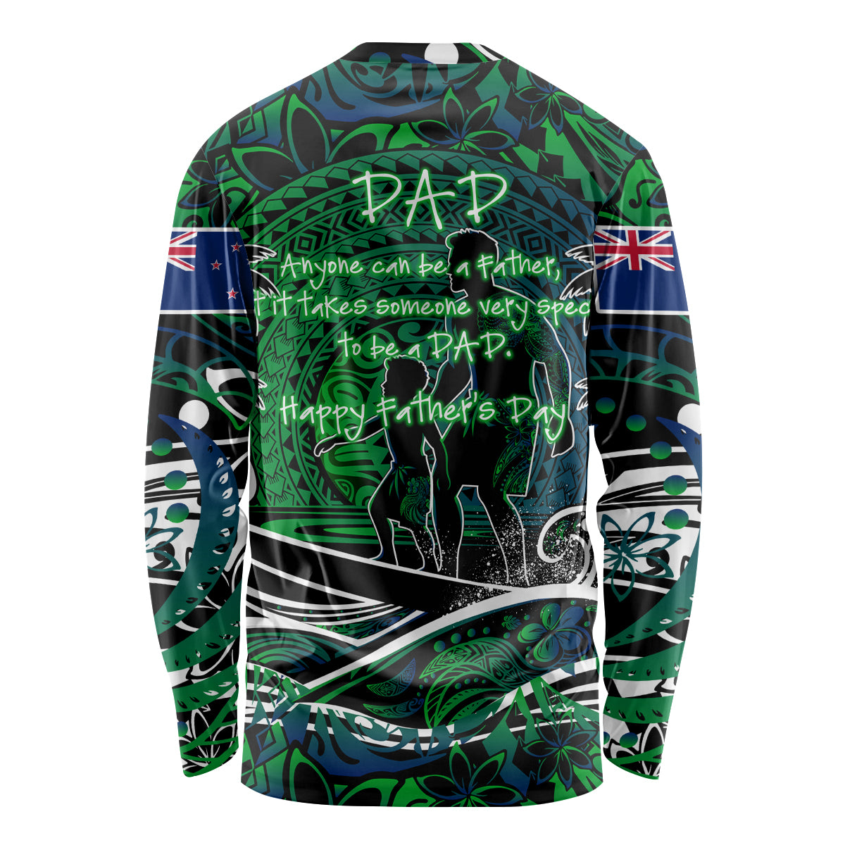 Father's Day New Zealand Long Sleeve Shirt Special Dad Polynesia Paradise