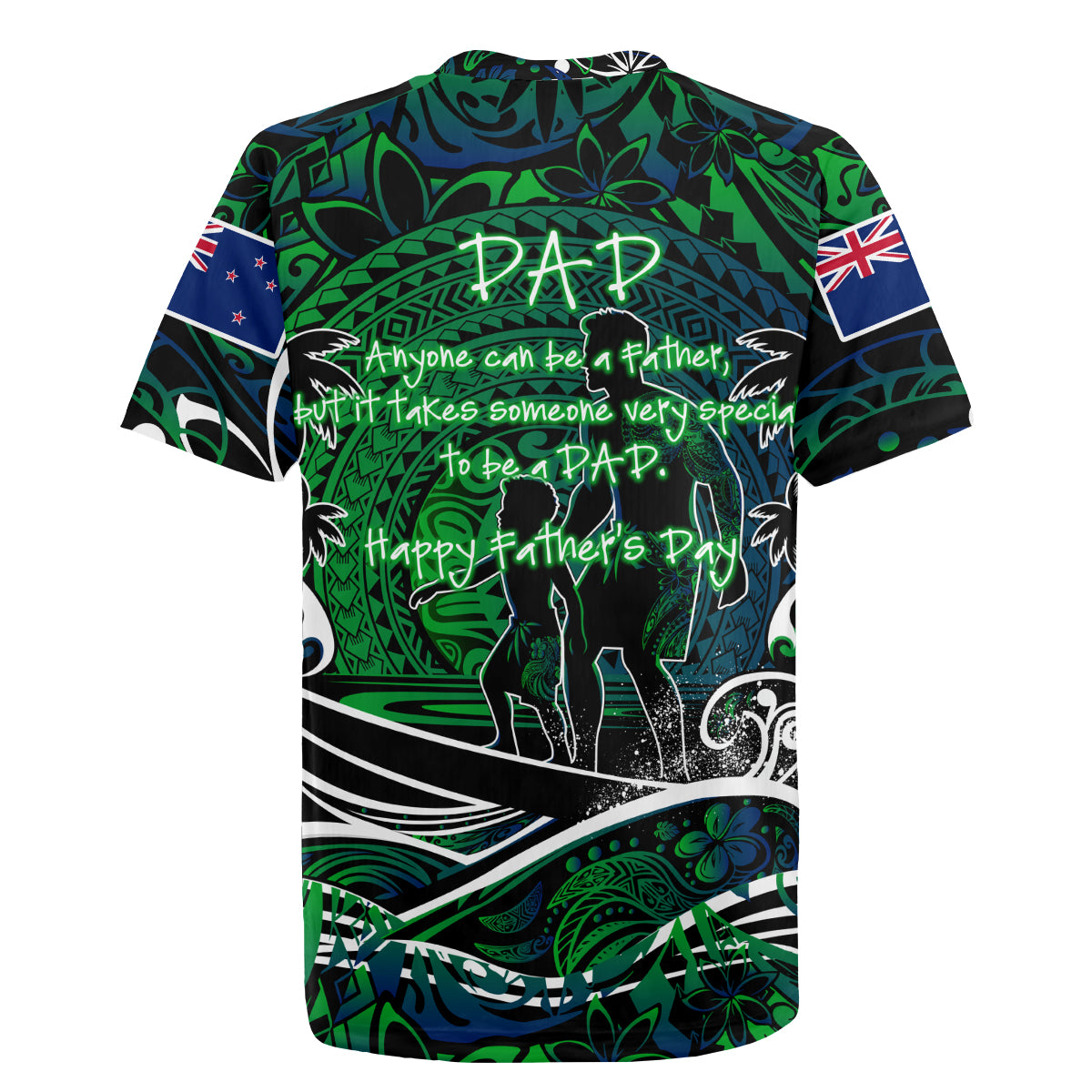 Father's Day New Zealand Rugby Jersey Special Dad Polynesia Paradise