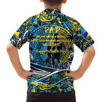 Father's Day Tokelau Family Matching Off Shoulder Maxi Dress and Hawaiian Shirt Special Dad Polynesia Paradise
