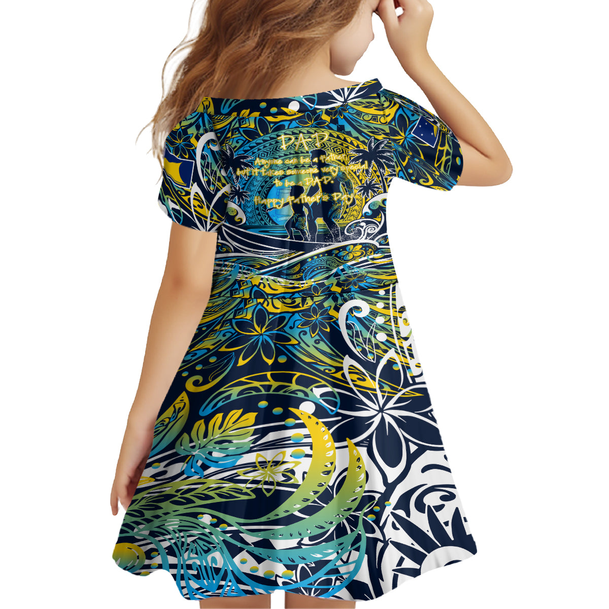 Father's Day Tokelau Family Matching Off Shoulder Maxi Dress and Hawaiian Shirt Special Dad Polynesia Paradise