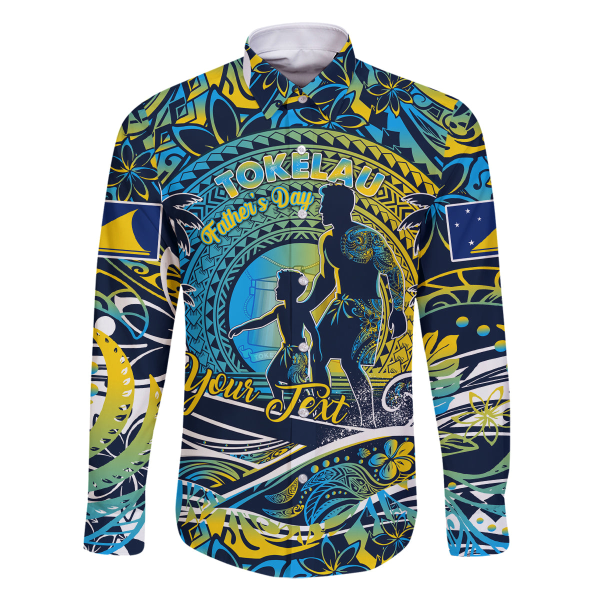 Father's Day Tokelau Family Matching Off Shoulder Maxi Dress and Hawaiian Shirt Special Dad Polynesia Paradise