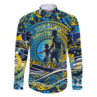 Father's Day Tokelau Family Matching Off Shoulder Maxi Dress and Hawaiian Shirt Special Dad Polynesia Paradise