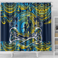 Father's Day Tokelau Shower Curtain Special Dad Polynesia Paradise