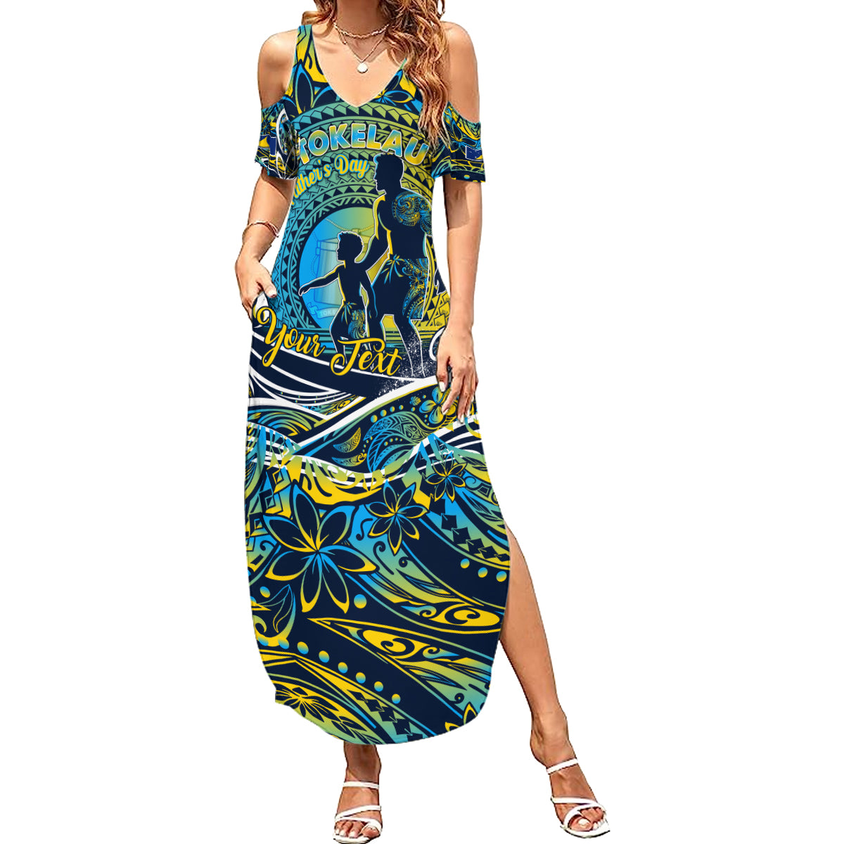 Father's Day Tokelau Summer Maxi Dress Special Dad Polynesia Paradise