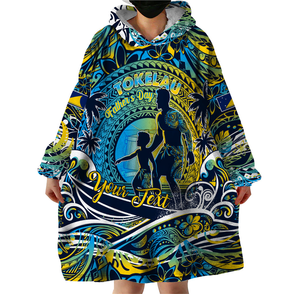 Father's Day Tokelau Wearable Blanket Hoodie Special Dad Polynesia Paradise