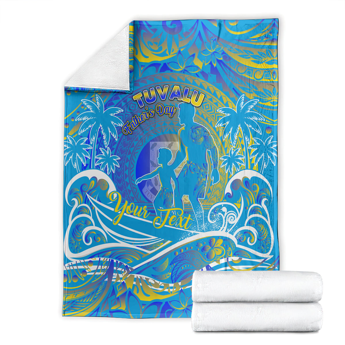 Father's Day Tuvalu Blanket Special Dad Polynesia Paradise