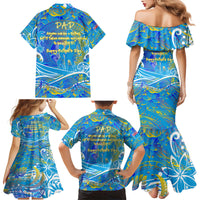 Father's Day Tuvalu Family Matching Mermaid Dress and Hawaiian Shirt Special Dad Polynesia Paradise