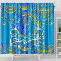 Father's Day Tuvalu Shower Curtain Special Dad Polynesia Paradise