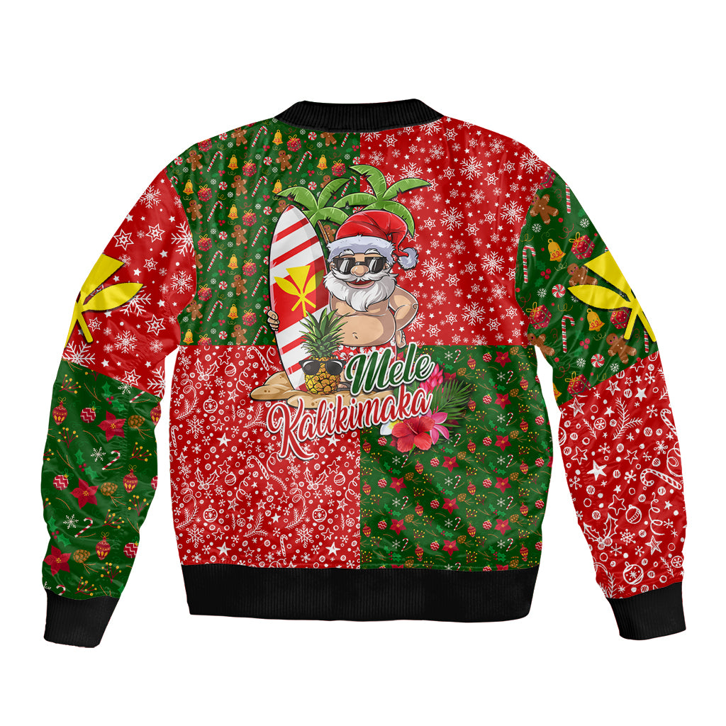 Hawaii Christmas Bomber Jacket Mele Kalikimaka Kanaka Maoli DT02 - Polynesian Pride