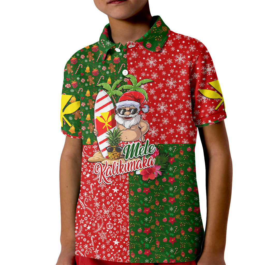 Hawaii Christmas Kid Polo Shirt Mele Kalikimaka Kanaka Maoli DT02 Kid Art - Polynesian Pride
