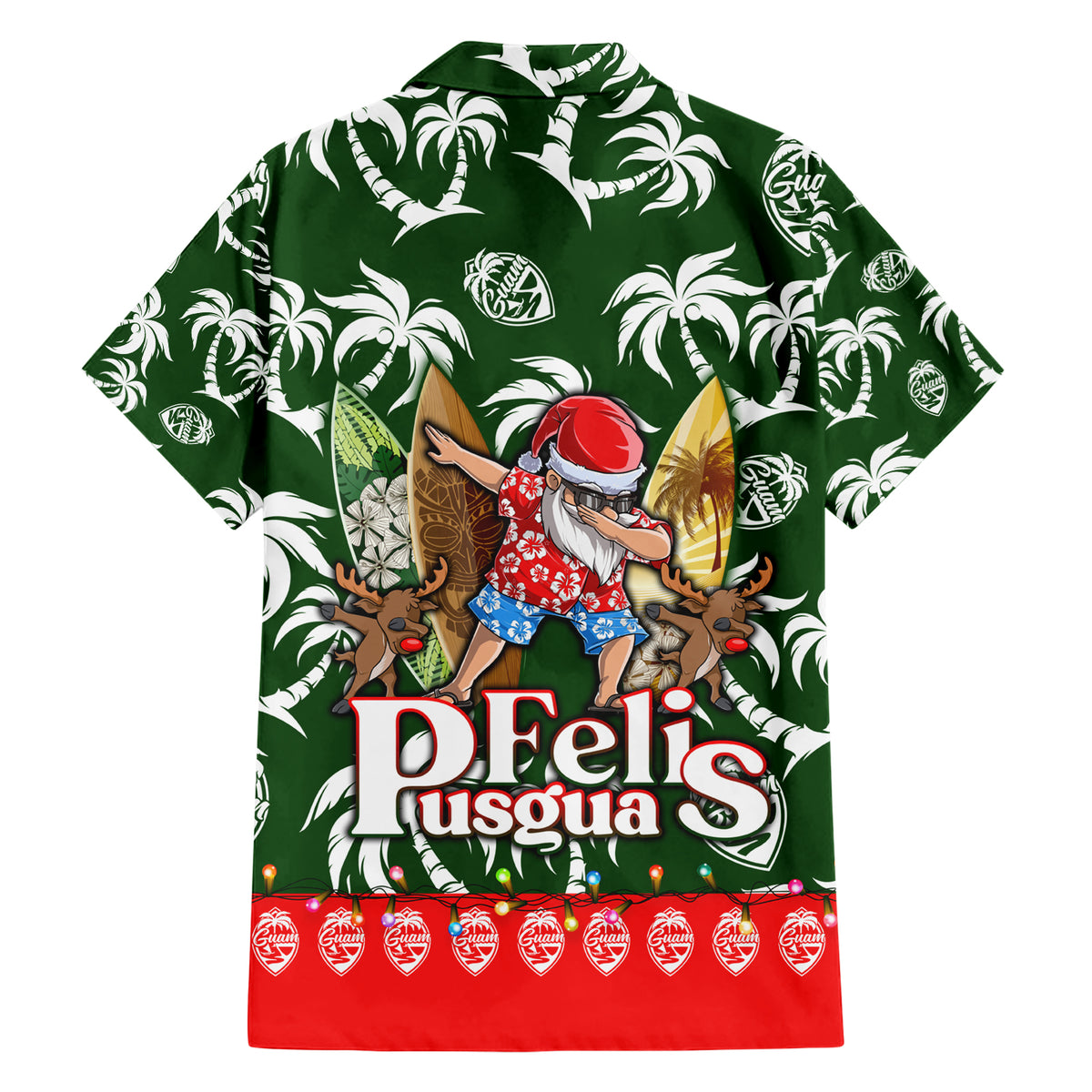 Guam Christmas Hawaiian Shirt Felis Pusgua Tropical Xmas Patterns DT02 - Polynesian Pride