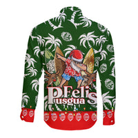 Guam Christmas Long Sleeve Button Shirt Felis Pusgua Tropical Xmas Patterns DT02 - Polynesian Pride