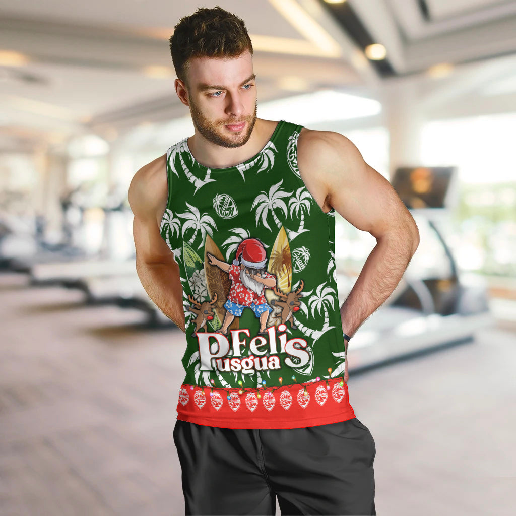 Guam Christmas Men Tank Top Felis Pusgua Tropical Xmas Patterns DT02 - Polynesian Pride
