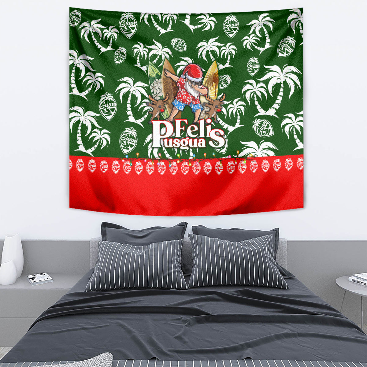 Guam Christmas Tapestry Felis Pusgua Tropical Xmas Patterns DT02 - Polynesian Pride