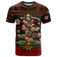 Meri Kirihimete New Zealand T Shirt Christmas Kiwi Maori DT02 Red - Polynesian Pride