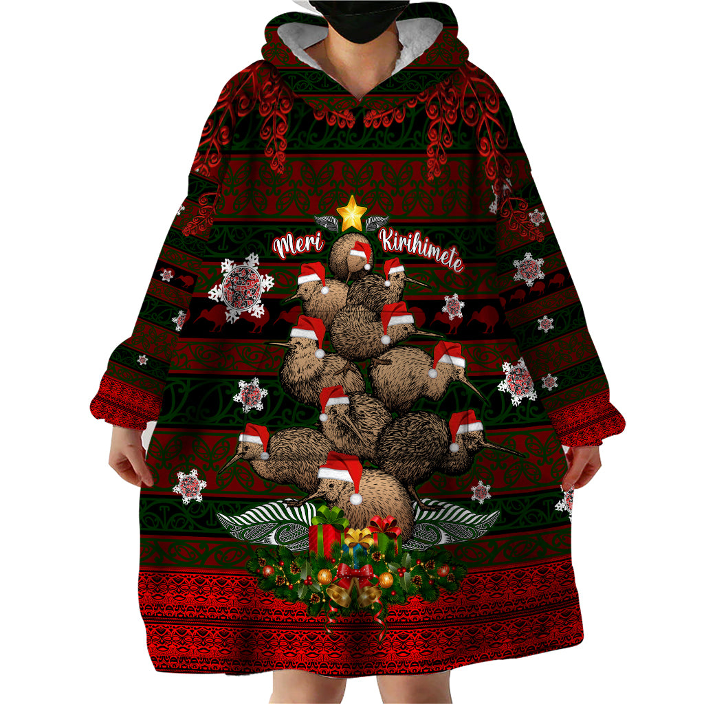 Meri Kirihimete New Zealand Wearable Blanket Hoodie Christmas Kiwi Maori DT02 - Polynesian Pride