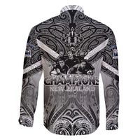 New Zealand Family Matching Long Sleeve Bodycon Dress and Hawaiian Shirt Rugby Aotearoa Champions DT02 - Polynesian Pride