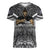 New Zealand Women V Neck T Shirt Rugby Aotearoa Champions DT02 Female Black - Polynesian Pride