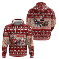 Dog Sled Christmas Hoodie Husky Sleigh Ride Design - Polynesian Pride