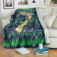 Merry Christmas New Zealand Blanket Xmas Travel Map - Polynesian Pride