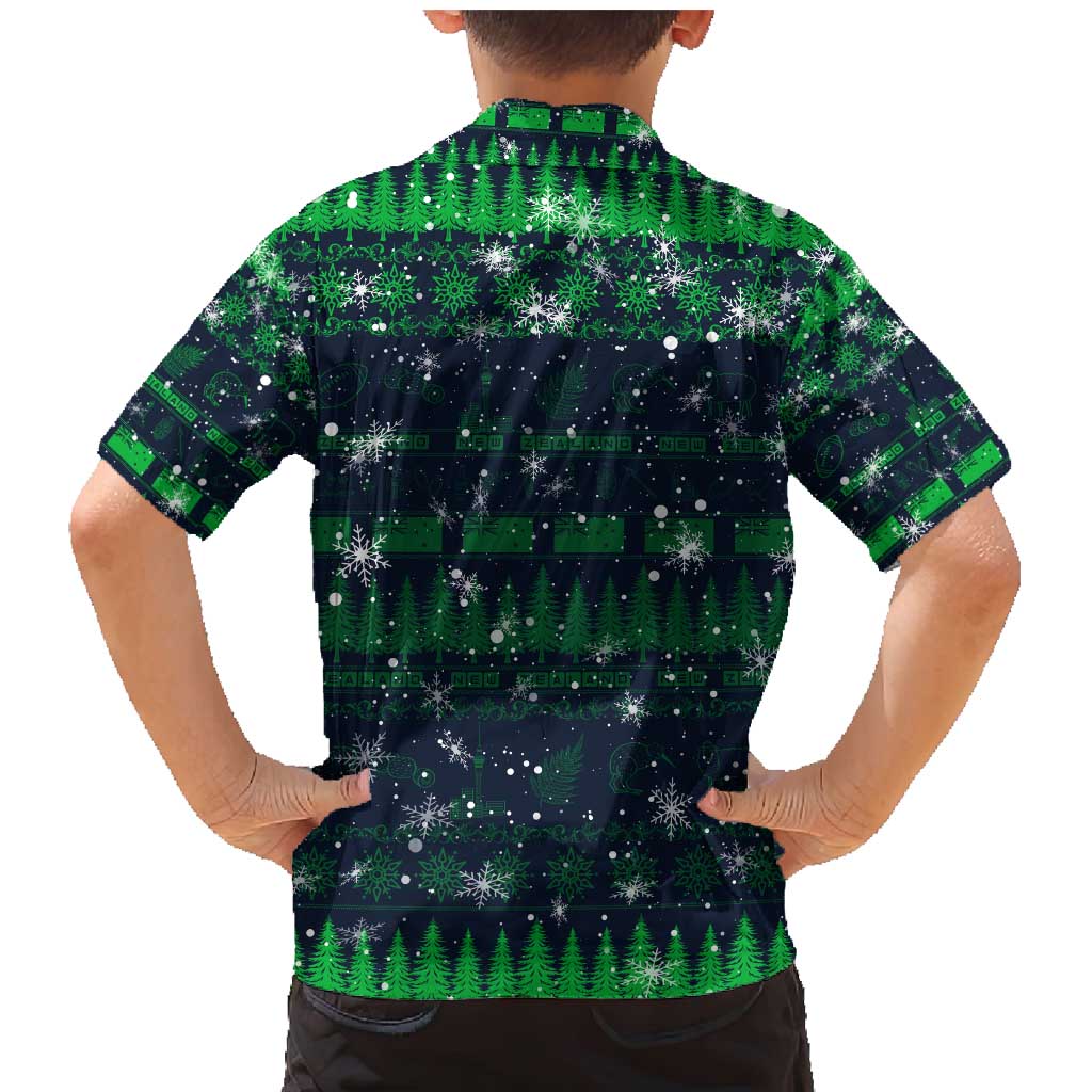 Merry Christmas New Zealand Family Matching Mermaid Dress and Hawaiian Shirt Xmas Travel Map DT02 - Polynesian Pride