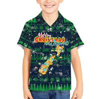 Merry Christmas New Zealand Family Matching Off Shoulder Maxi Dress and Hawaiian Shirt Xmas Travel Map - Polynesian Pride