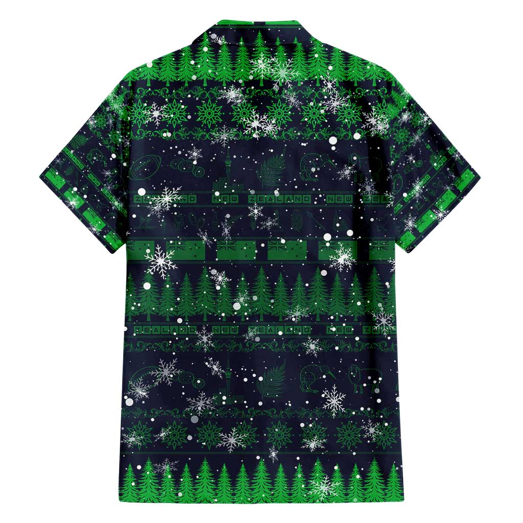 Merry Christmas New Zealand Family Matching Short Sleeve Bodycon Dress and Hawaiian Shirt Xmas Travel Map DT02 - Polynesian Pride