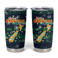 Merry Christmas New Zealand Tumbler Cup Xmas Travel Map - Polynesian Pride