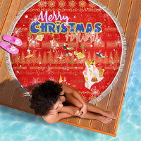 Merry Christmas Hawaii Beach Blanket Xmas Travel Map - Polynesian Pride