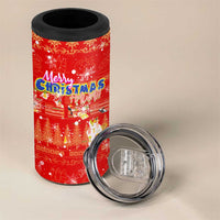 Merry Christmas Hawaii 4 in 1 Can Cooler Tumbler Xmas Travel Map - Polynesian Pride