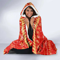 Merry Christmas Hawaii Hooded Blanket Xmas Travel Map - Polynesian Pride