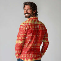 Merry Christmas Hawaii Long Sleeve Polo Shirt Xmas Travel Map - Polynesian Pride