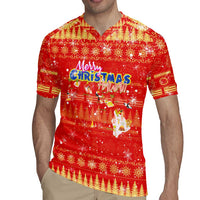 Merry Christmas Hawaii Rugby Jersey Xmas Travel Map - Polynesian Pride