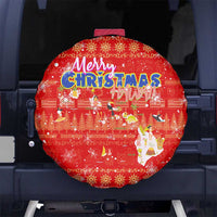 Merry Christmas Hawaii Spare Tire Cover Xmas Travel Map - Polynesian Pride