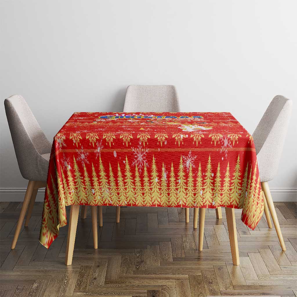 Merry Christmas Hawaii Tablecloth Xmas Travel Map - Polynesian Pride